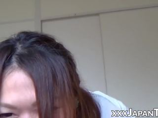 Prick Riding Japanese beauty Filmed in Homemade POV: x rated clip 5a