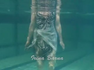 Swimming Nude in Swimming Pool Lonely goddess Irina