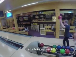 HUNT4K. x rated clip in a bowling place - I've got strike!